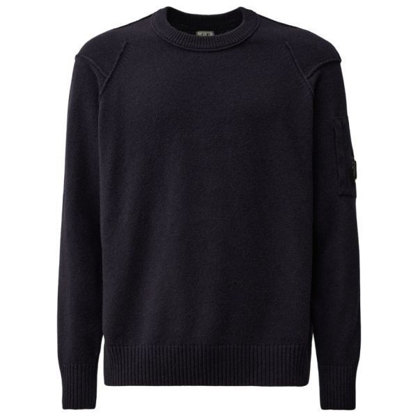 CP Company Lambswool GRS Knit Sweater Navy