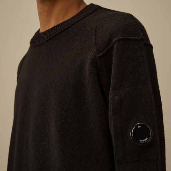 CP Company Lambswool GRS Knit Sweater Zwart