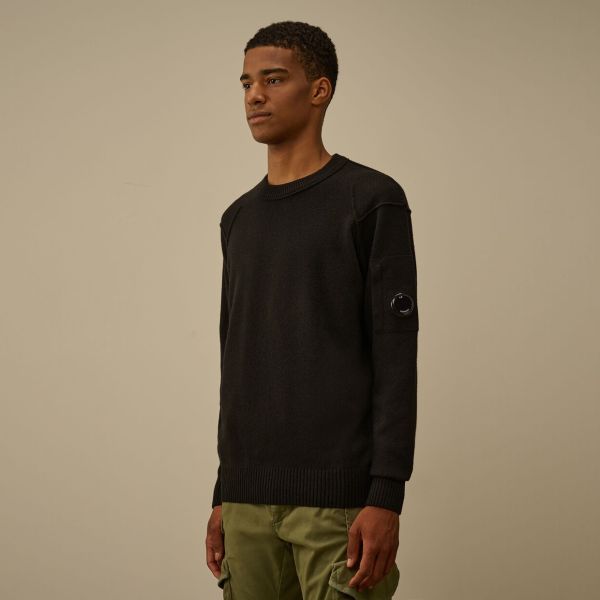 CP Company Lambswool GRS Knit Sweater Zwart