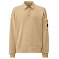 CP Company Malfilè Fleece Lens Half Zip Sweater Off White