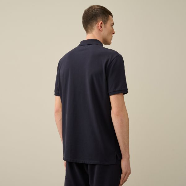 CP Company Stretch Piquet Polo Navy