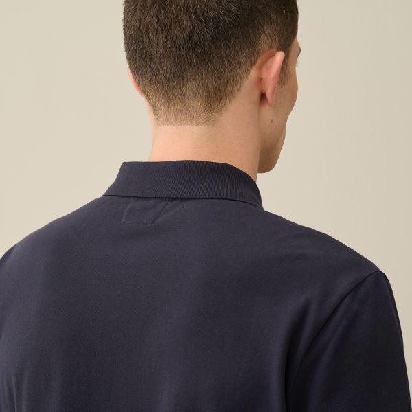 CP Company Stretch Piquet Polo Navy