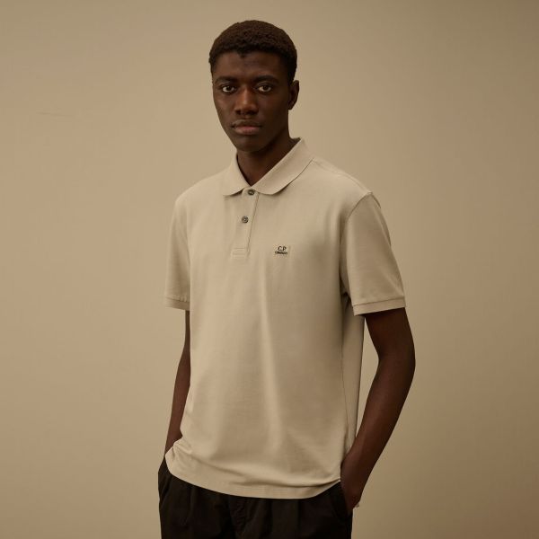 CP Company Stretch Piquet Polo Beige