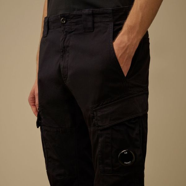 CP Company Stretch Sateen Ergonomic Lens Cargo Broek Navy