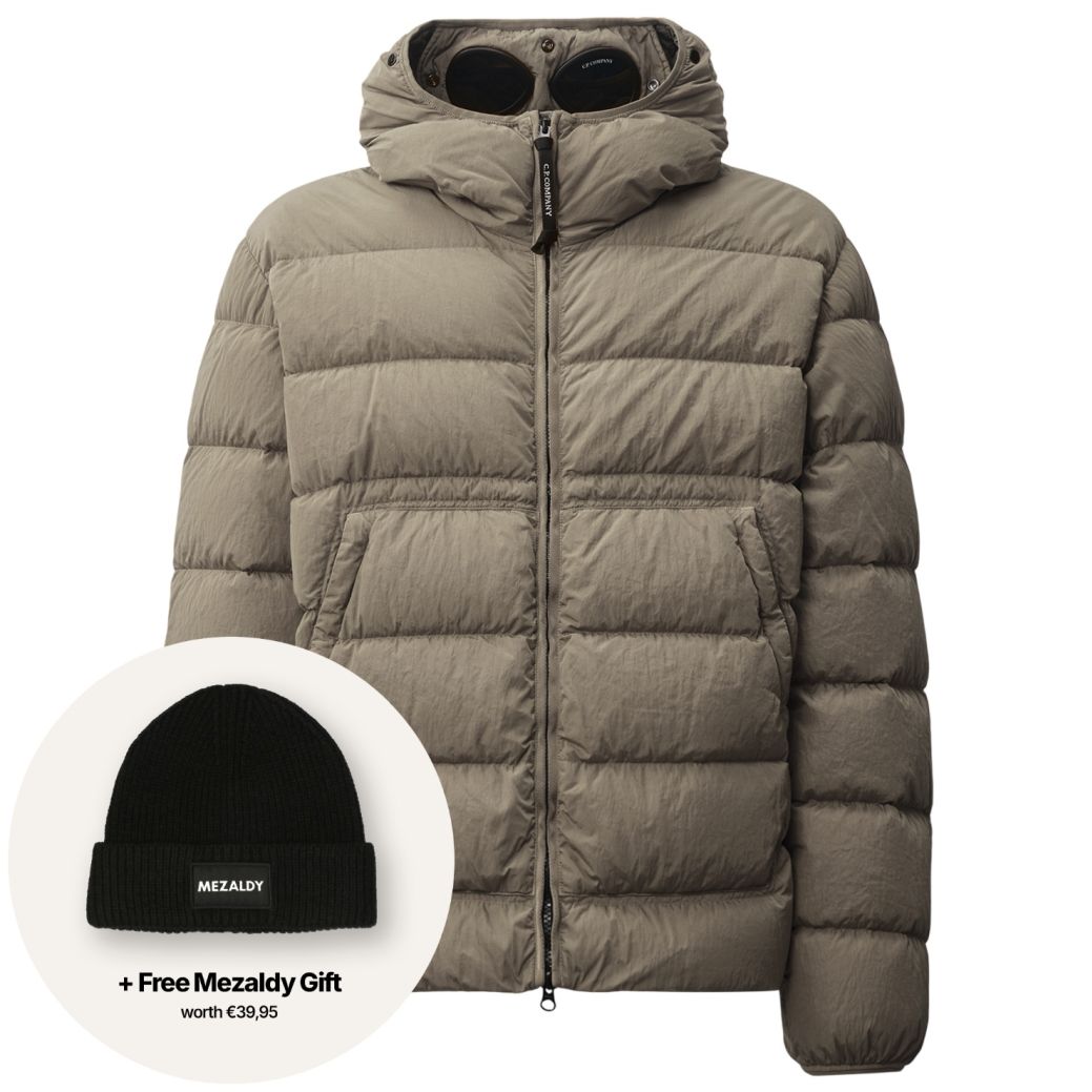 CP Company Chrome-R Goggle Down Puffer Grijs