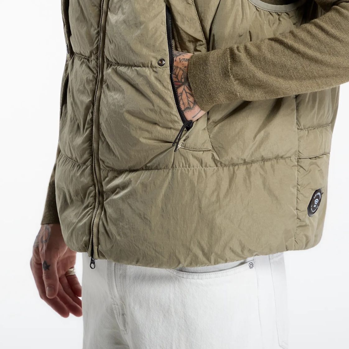CP Company Chrome-R Padded Bodywarmer Donker Groen