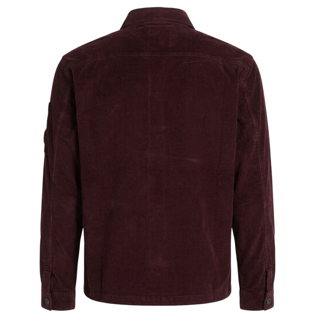 CP Company Corduroy Button Lens Overshirt Rood