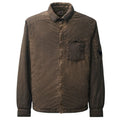 CP Company Flatt Nylon Lens Re-Colour Overshirt Bruin