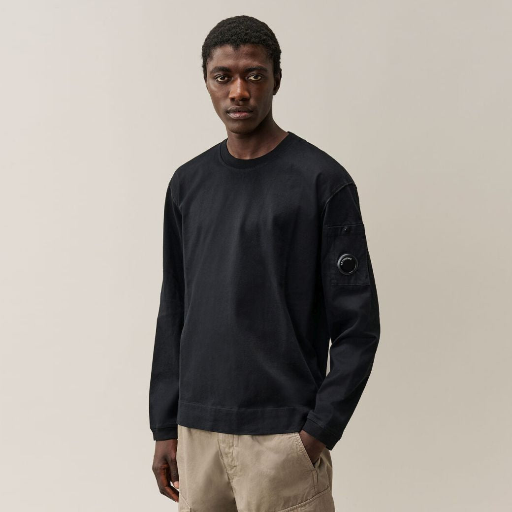 CP Company Mercerized Twisted Longsleeve T-shirt Zwart