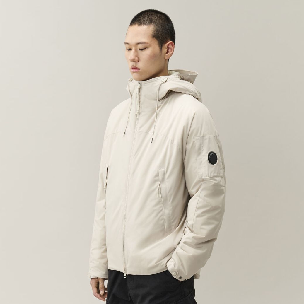 CP Company Pro-Tek Primaloft Silver Hooded Lens Jack Off White