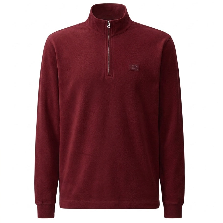 CP Company Stretch Piquet Half Zip Longsleeve Polo Rood
