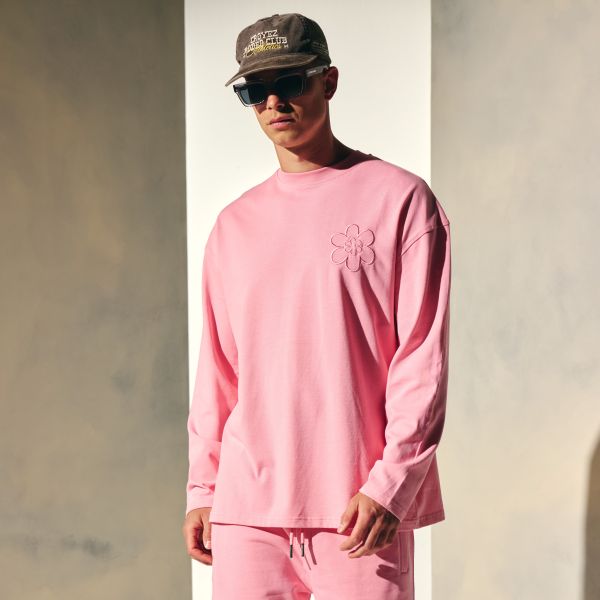 Croyez Contour De La Fleur Longsleeve T-shirt Roze