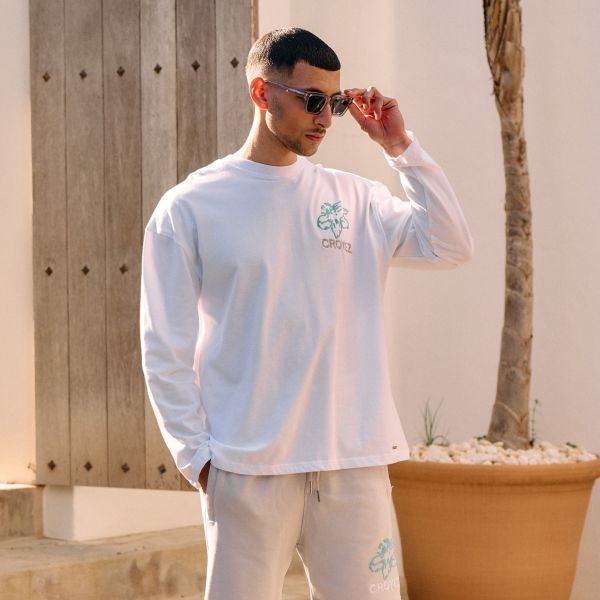 Croyez Gardener Longsleeve T-shirt Wit/Blauw