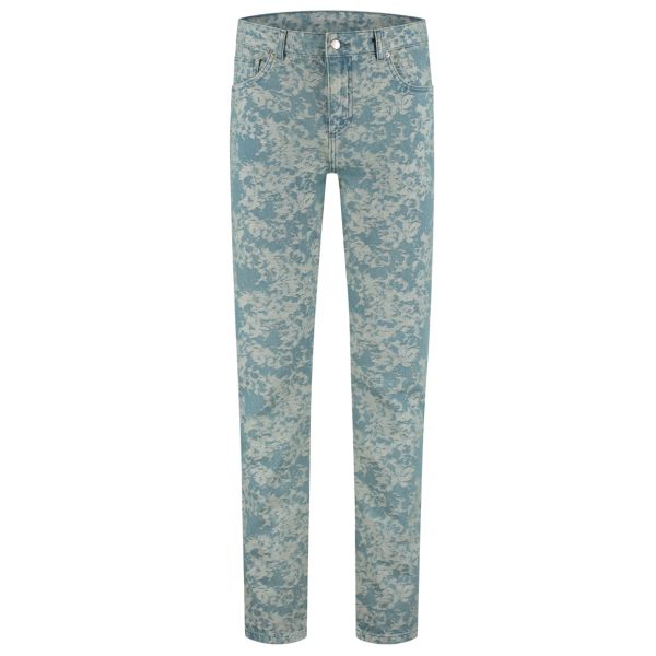 Croyez Jacquard Camo Jeans Licht Blauw