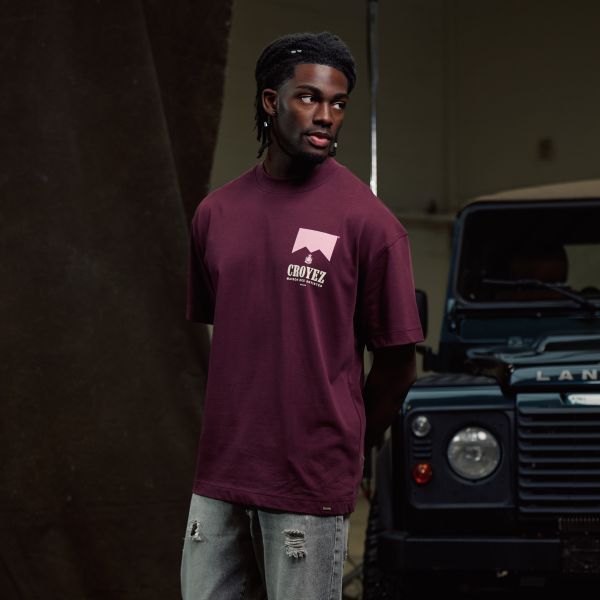 Croyez Maison Fumes T-shirt Bordeaux