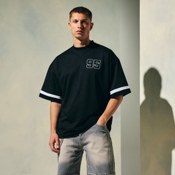 Croyez Mesh Jersey Zwart