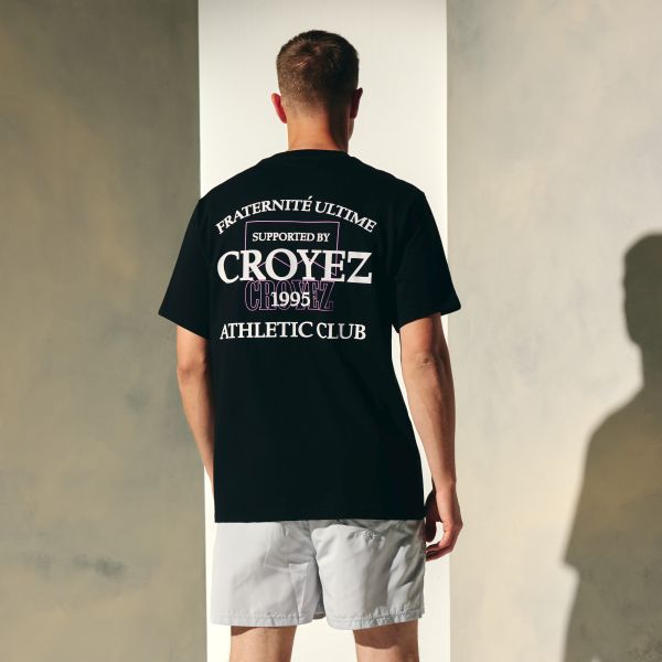 Croyez Overlay Fraternité T-shirt Zwart