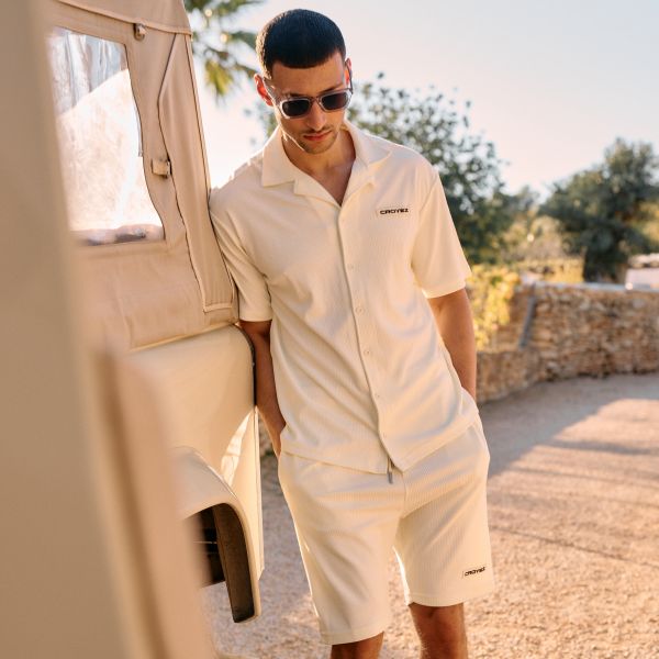 Croyez Plisse Overhemd Off White