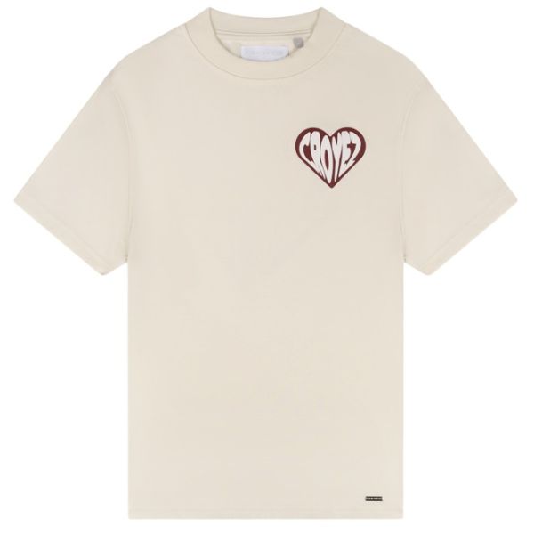 Croyez Puffed Heart T-shirt Off White