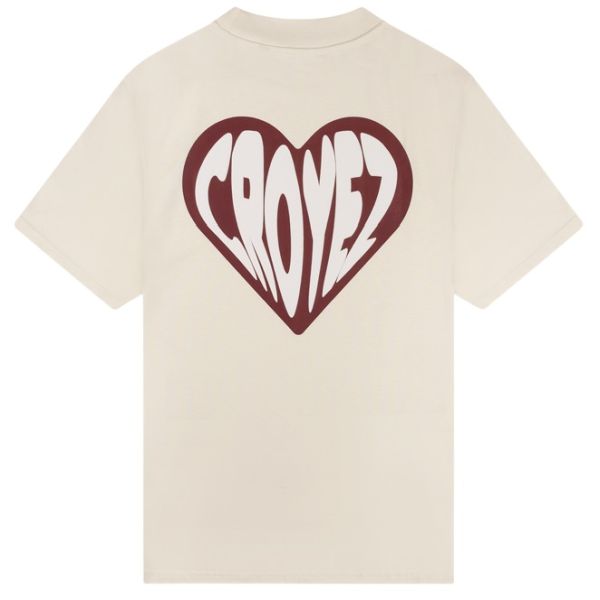 Croyez Puffed Heart T-shirt Off White