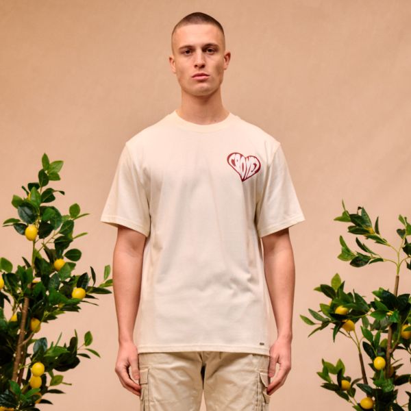 Croyez Puffed Heart T-shirt Off White