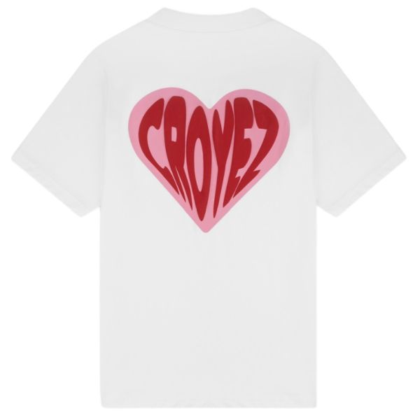 Croyez Puffed Heart T-shirt Wit