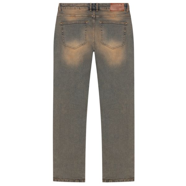 Croyez Sand Washed Straight Leg Jeans Blauw