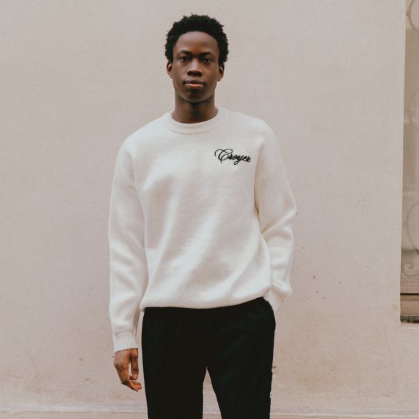 Croyez Script Knit Sweater Off White