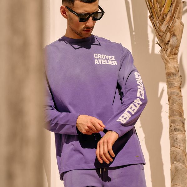 Croyez Sprayed Atelier Longsleeve T-shirt Paars