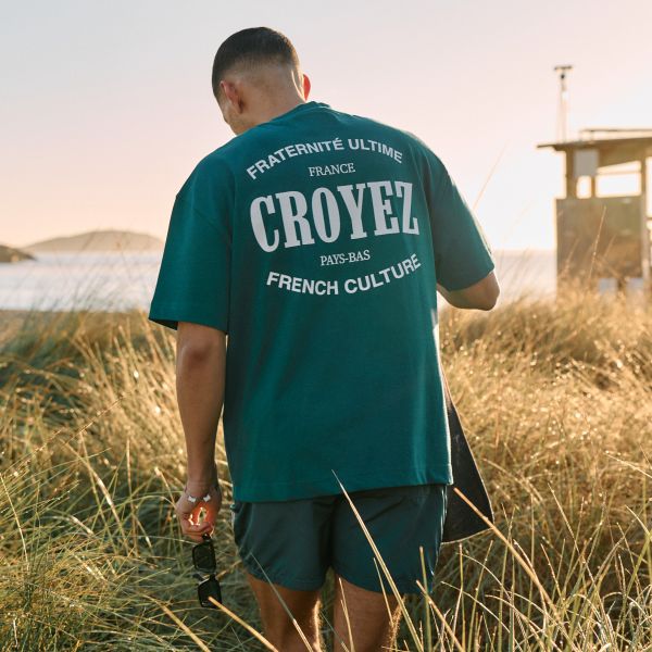 Croyez Stamp T-shirt Donker Blauw