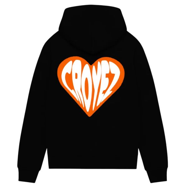 Croyez Puffed Heart Vest Zwart/Oranje