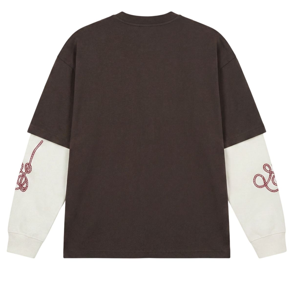 Croyez Cowboys Double Sleeve Longsleeve T-shirt Bruin