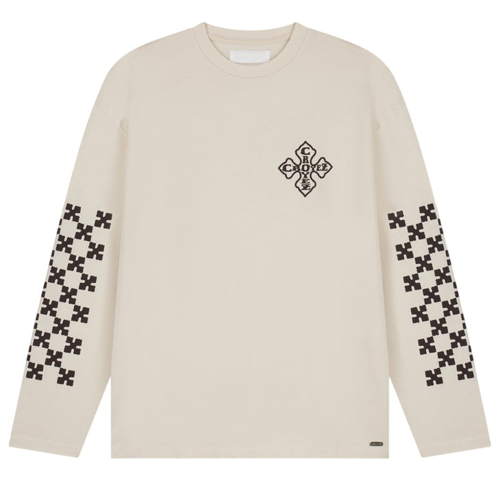 Croyez Cross Longsleeve T-shirt Beige