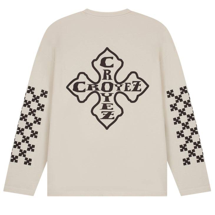 Croyez Cross Longsleeve T-shirt Beige