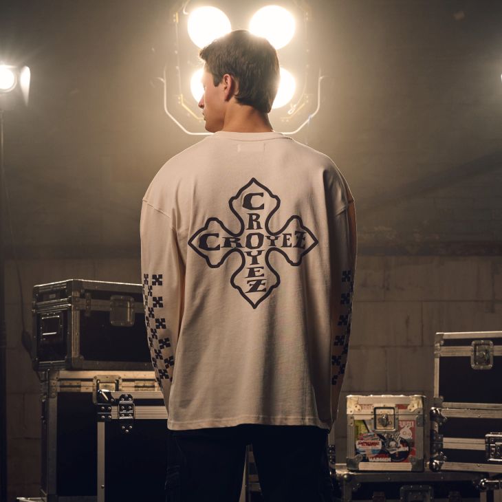 Croyez Cross Longsleeve T-shirt Beige
