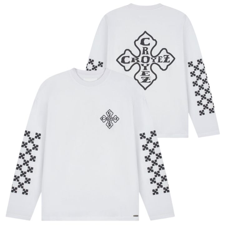 Croyez Cross Longsleeve T-shirt Wit