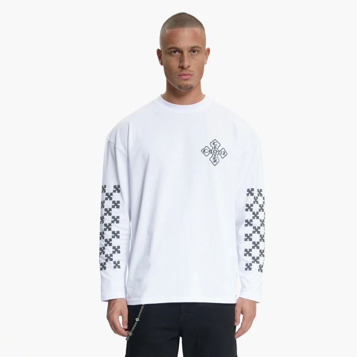 Croyez Cross Longsleeve T-shirt Wit