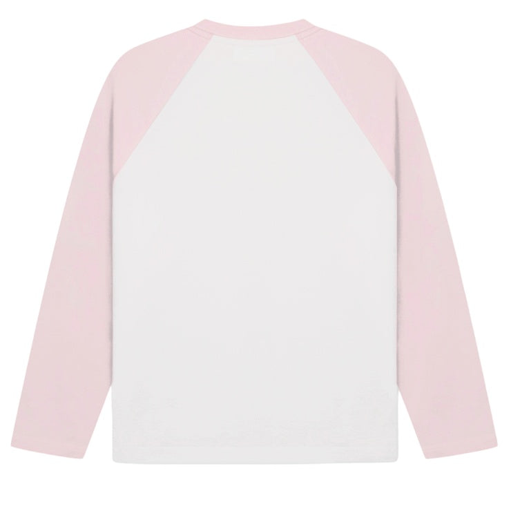 Croyez Fraternité Raglan Longsleeve T-shirt Wit/Roze