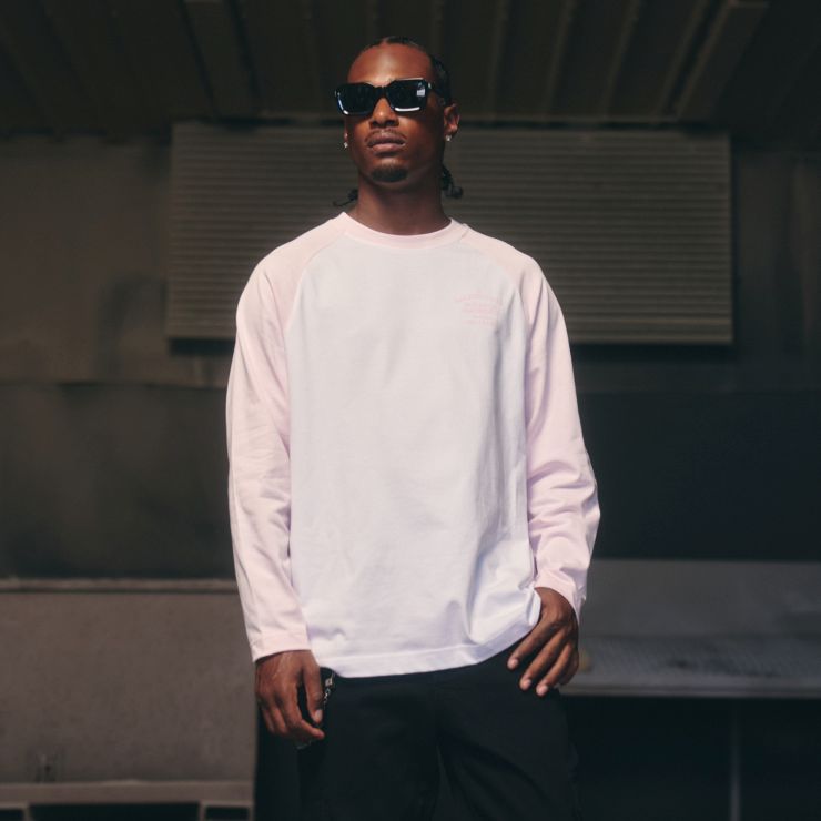 Croyez Fraternité Raglan Longsleeve T-shirt Wit/Roze