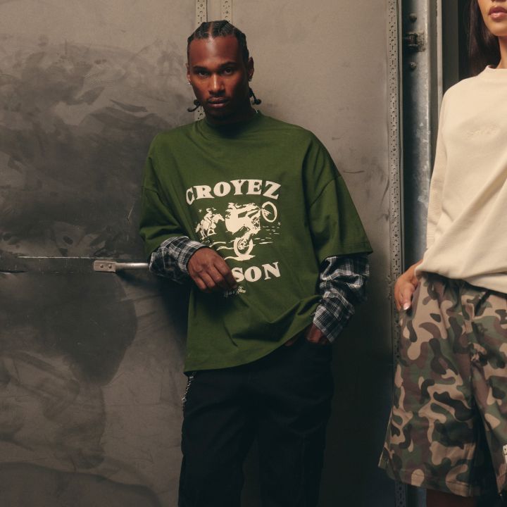 Croyez Layered Race Longsleeve T-shirt Donker Groen