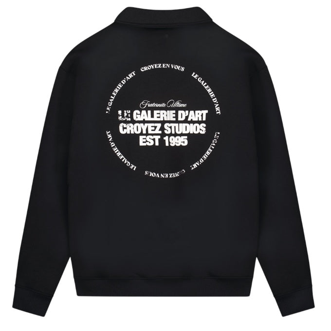 Croyez Le Galerie D'Art Half Zip Sweater Zwart