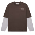 Croyez Montagne Double Sleeve Longsleeve T-shirt Bruin