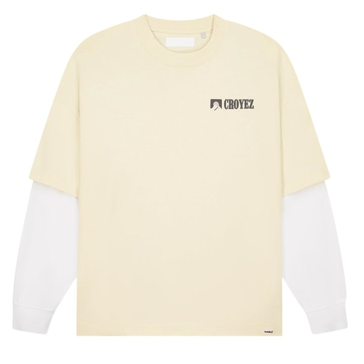 Croyez Montagne Double Sleeve Longsleeve T-shirt Geel