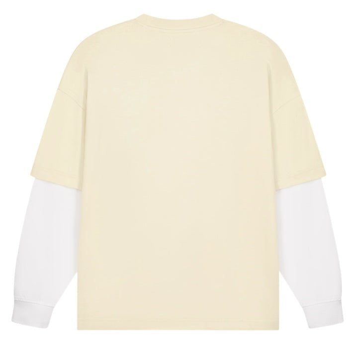 Croyez Montagne Double Sleeve Longsleeve T-shirt Geel