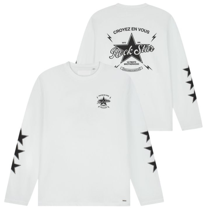 Croyez Rockstar Longsleeve T-shirt Wit