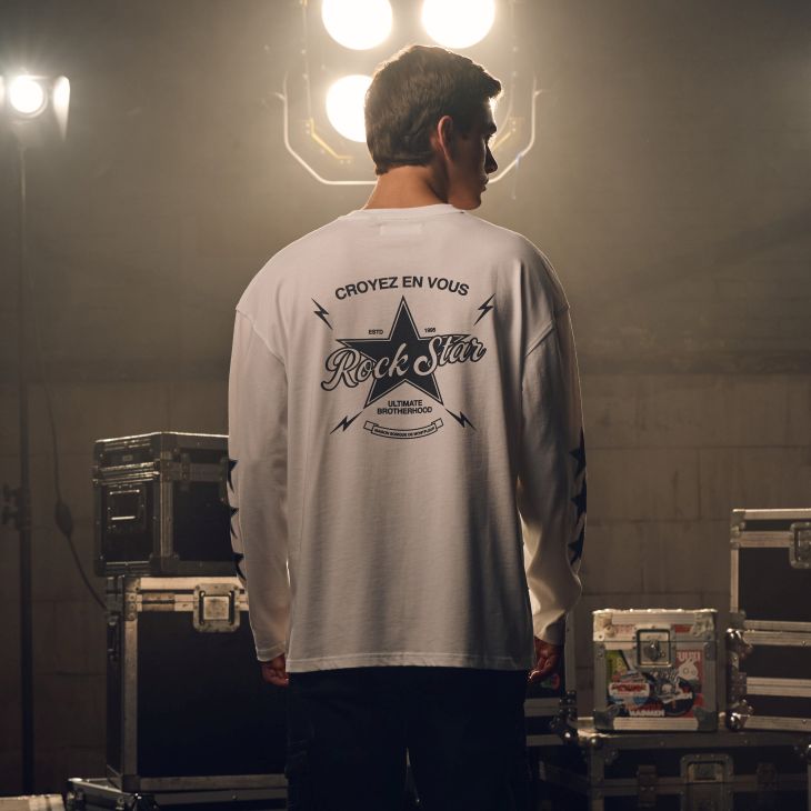 Croyez Rockstar Longsleeve T-shirt Wit