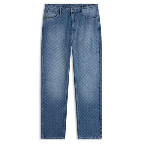 Daily Paper Amba Monogram Jeans Blauw