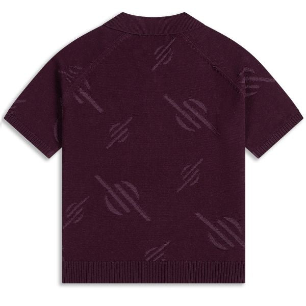 Daily Paper Monogram Knit Polo Paars