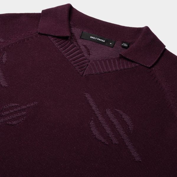 Daily Paper Monogram Knit Polo Paars
