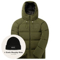 daily paper relaxed puffer donker groen